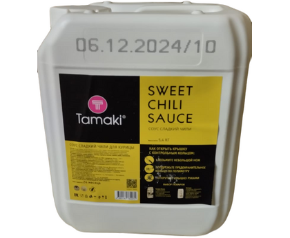 Соус Чили сладкий для курицы Tamaki, Тайланд, 5,4кг, канистра 1шт