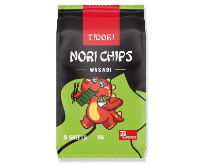 Чипсы нори "Tidori" Wasabi жареные, 15г*24,упак, Корея