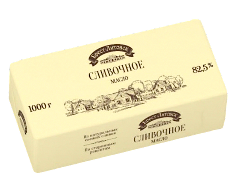 Масло сливочное Брест-Литовск ГОСТ 82,5% 1000г 1шт*10: купить за 1 396 ...